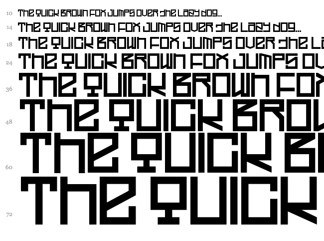 Westrider 2057 font waterfall